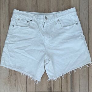 AYR Women's The Day Off White Jean Cutoff Shorts, 28